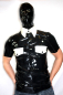 Preview: Latex Poloshirt Police - Latex shirt mit Druckknöpfen