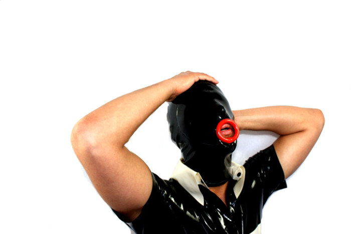 Latexmaske Hardgaming - Latex Maske mit Donutmund
